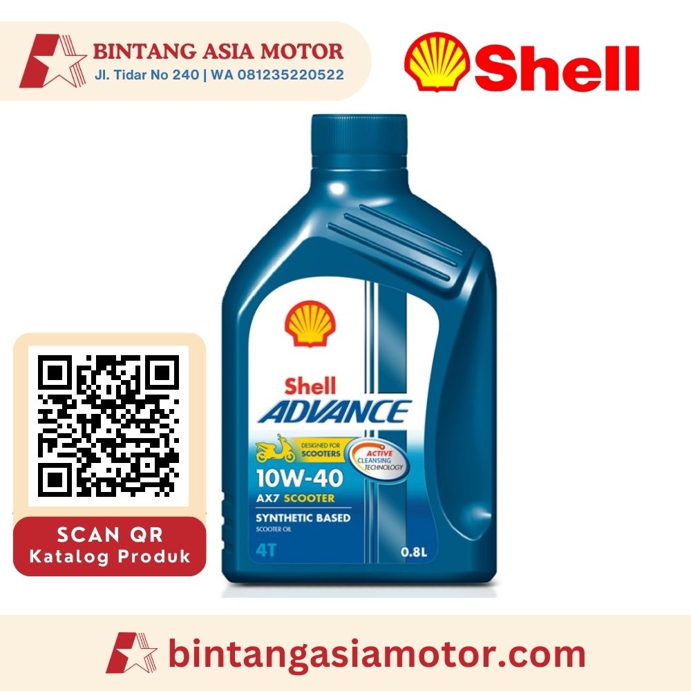 Oli Motor Shell Advance AX7 Scooter 10W-40 (0.8L)